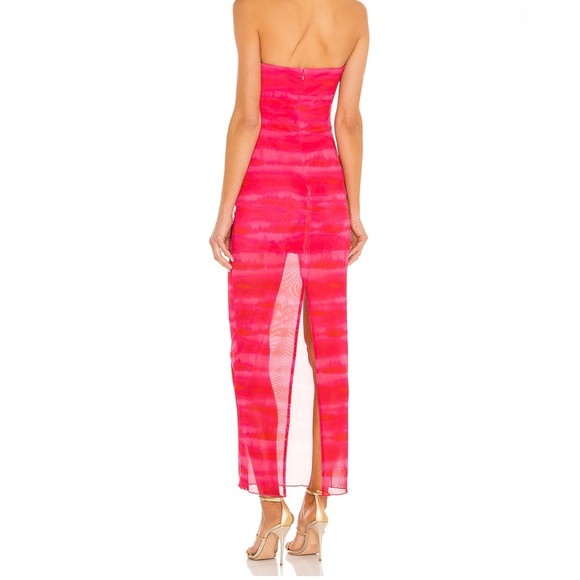 Revolve h:ours Rios Maxi Dress in Strawberry Tie Dye - Picture 4 of 4